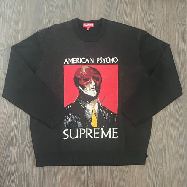 23FW 슈프림 아메리칸 사이코 스웨터 블랙 (M)