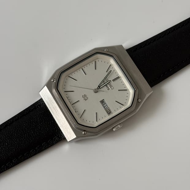 1980s SQ Silver Square Quartz 