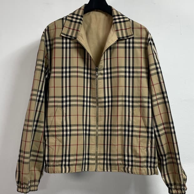 버버리 노바체크 리버시블 블루종 자켓 (on.209)