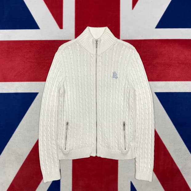 랄프로렌 RL로고 니트집업 여성 M 