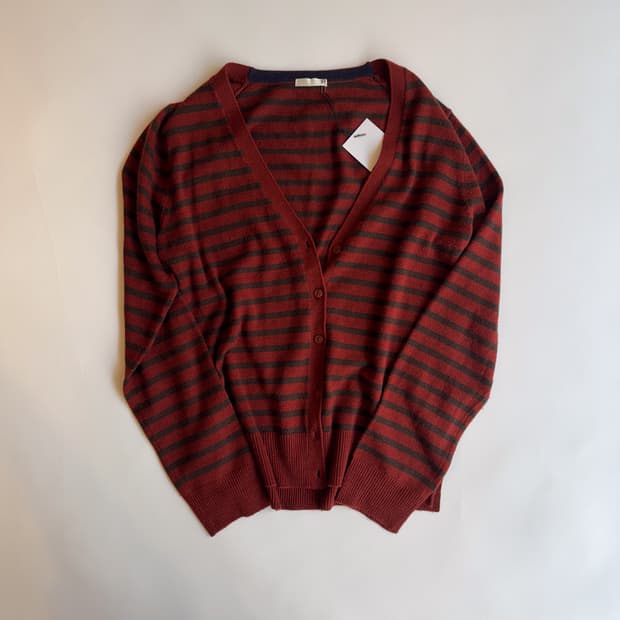 Striped V-Neck Cardigan