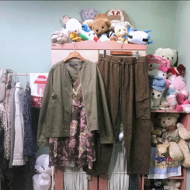 카모메산장 히피 코디세트 미라이클럽 모리노가토 카메 빈티지 모리걸 일본