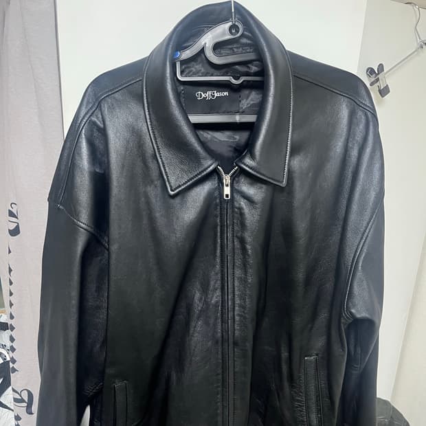 도프제이슨 오버핏 가죽 자켓 XL