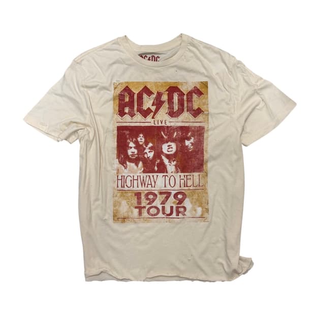 AC/DC 1979TOUR distressed bandtee
