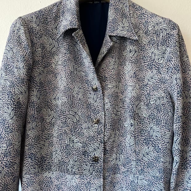 일본수입 여성 플로럴 퍼프소매 롱원피스