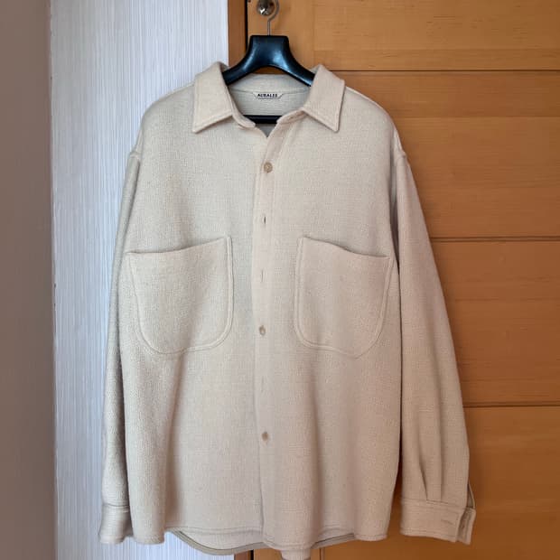 22aw 셔틀랜드 울 코튼 셔츠 블루종 4사이즈