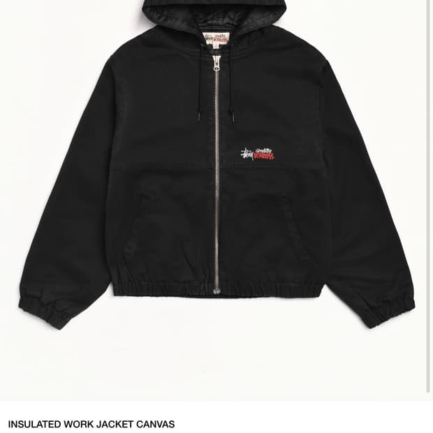 스투시 인슐레이티드 캔버스 워크 자켓 블랙 XL