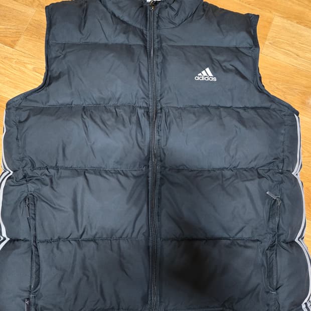 아디다스 남성 네이비 해외판 조끼패딩