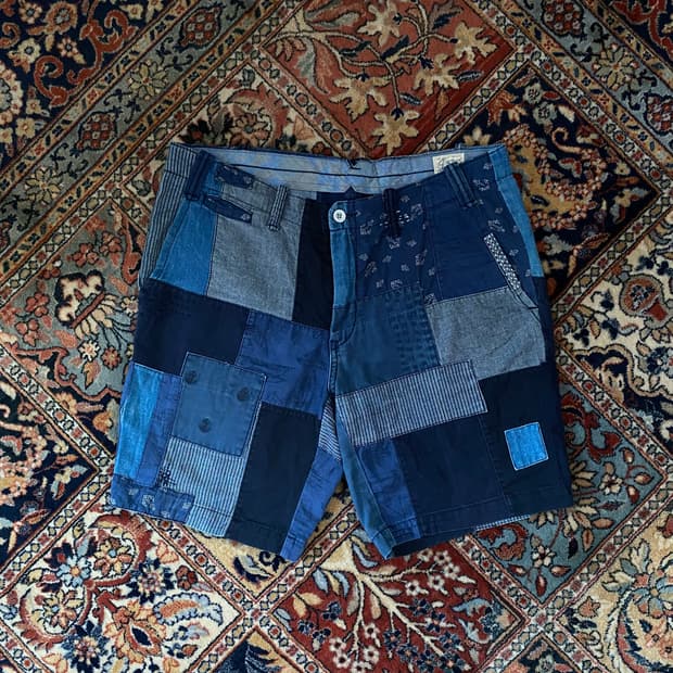 🌊Polo sashiko patchwork shorts