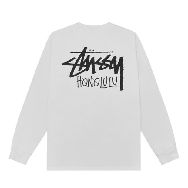 스투시 하와이 호놀룰루 롱슬리브 화이트