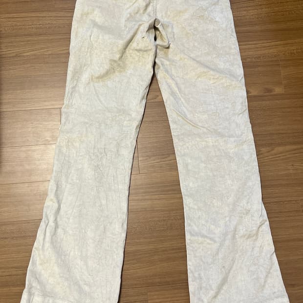 골드 아이보리 골덴 바지
