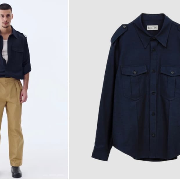 렉토 보헤미안 롤업 셔츠 M