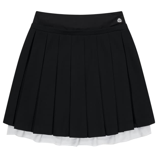 COYSEIO DOUBLE WAISTED PLEATS SKIRT
