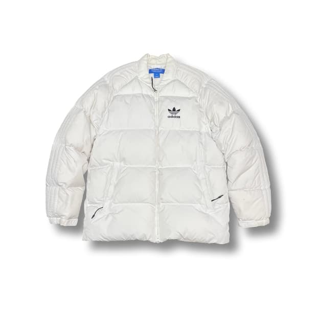 [XL] 아디다스 화이트 덕다운 패딩 투웨이 점퍼