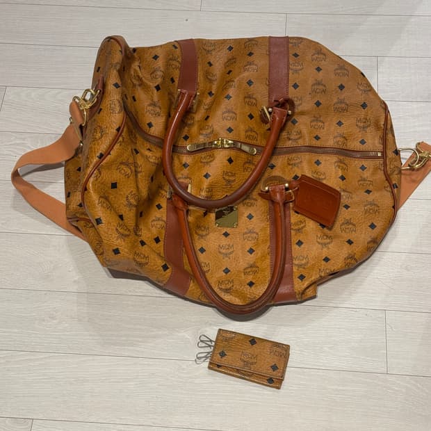 [mcm] 독일 mcm 보스턴 더플 백 및 키 월렛