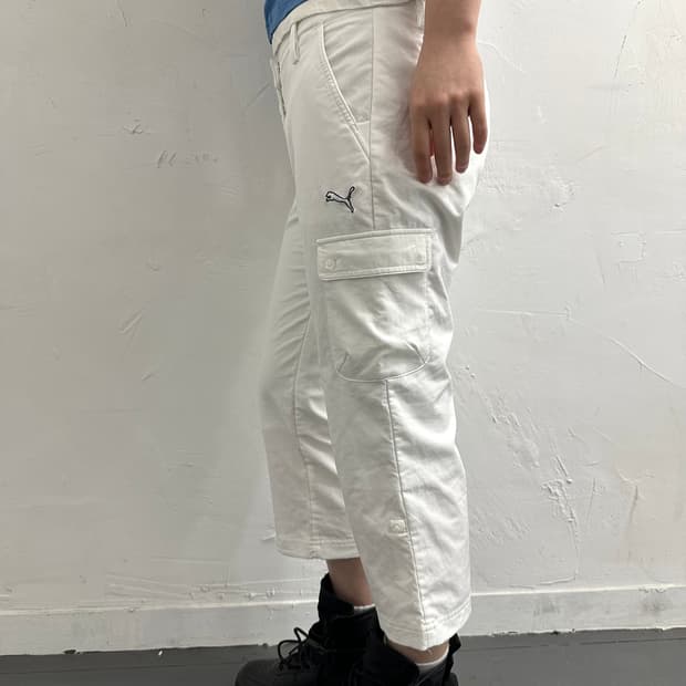 puma white pants