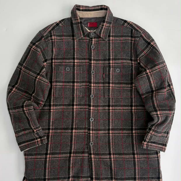 [100] 리바이스 울 체크 퀄팅 셔츠 자켓