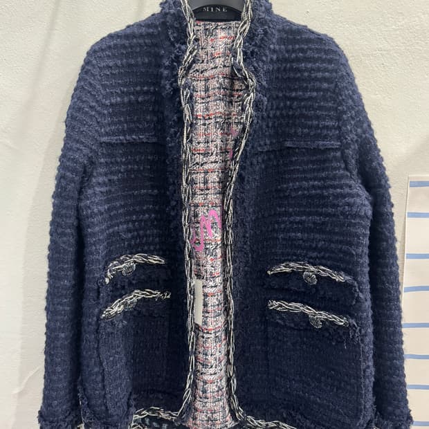 mine 트위드 자켓