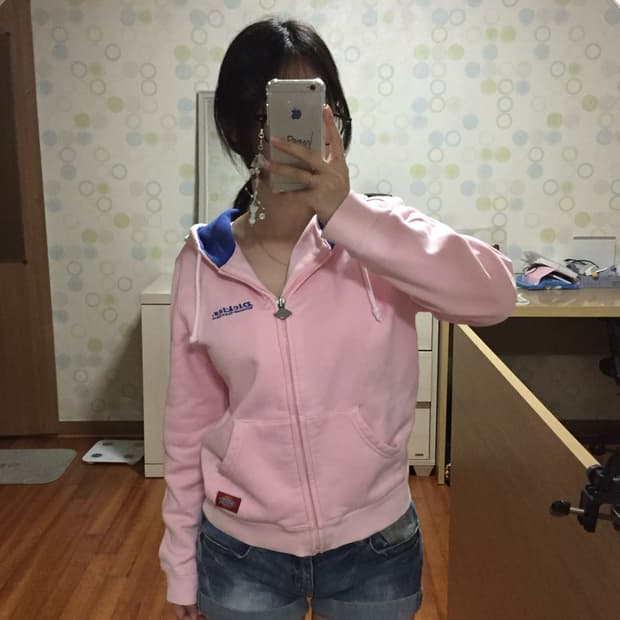 희귀 디키즈 딸기우유 후드집업