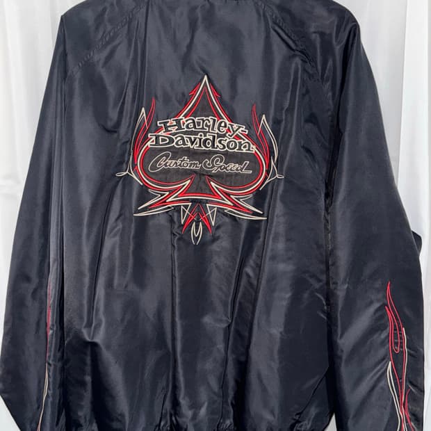 할리데이비슨 불꽃 플레임 봄버 자켓 항공점퍼 