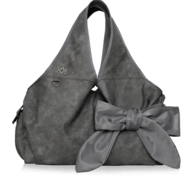 시월107 보우 숄더백 누벅그레이
