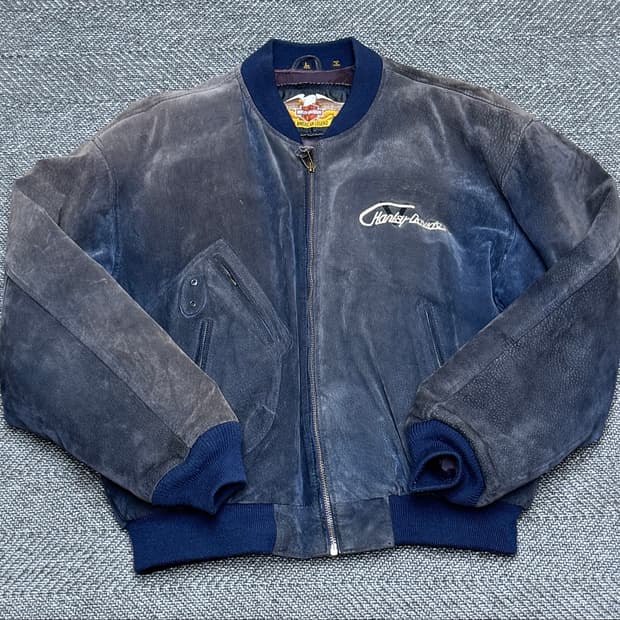 90s 할리데이비슨 v-twin 스웨이드 레더 자켓