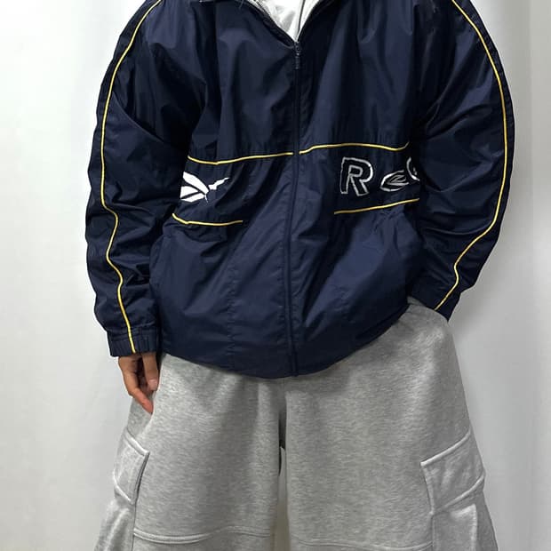 Reebok 리복 빅로고 올드스쿨 바람막이 자켓