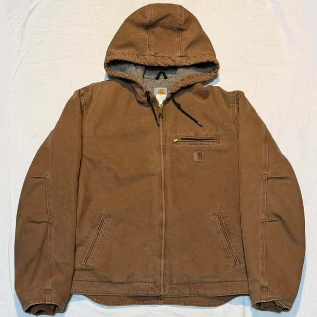 00s 칼하트 J141 시에라 가죽탭 워크자켓 브라운