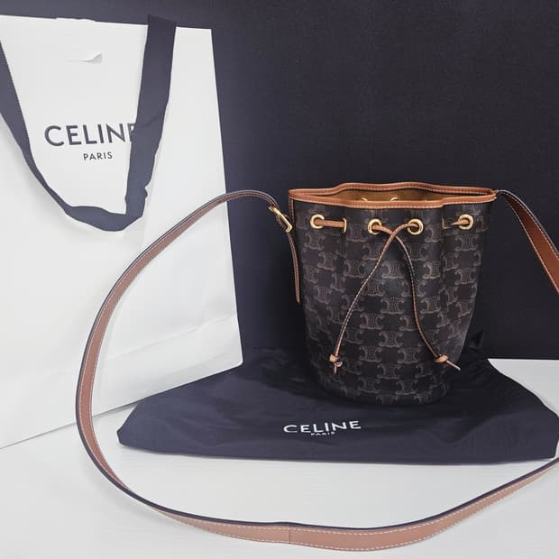 셀린느 트리오페 버킷백 브라운 숄더백(상태좋음)