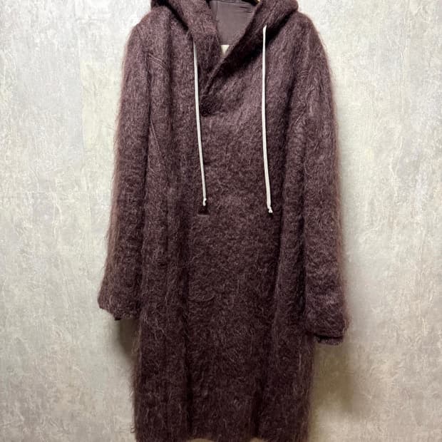 40 / Rick Owens 릭오웬스 모헤어 후드 코트