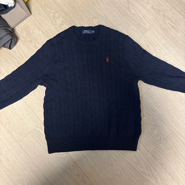 폴로 케이블 니트 L