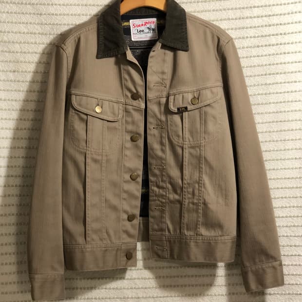 리 스톰라이더 복각 베이지 트러커 데님 청 자켓 S