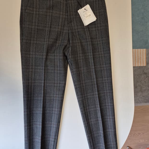 수수료×] 솔리드옴므 체크 슬랙스 46(28~30)