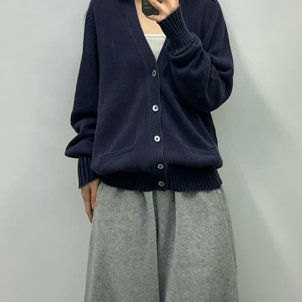 폴로 랄프로렌 네이비 니트 가디건