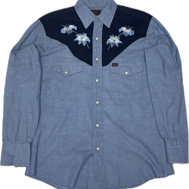80’s made in usa 랭글러 웨스턴셔츠