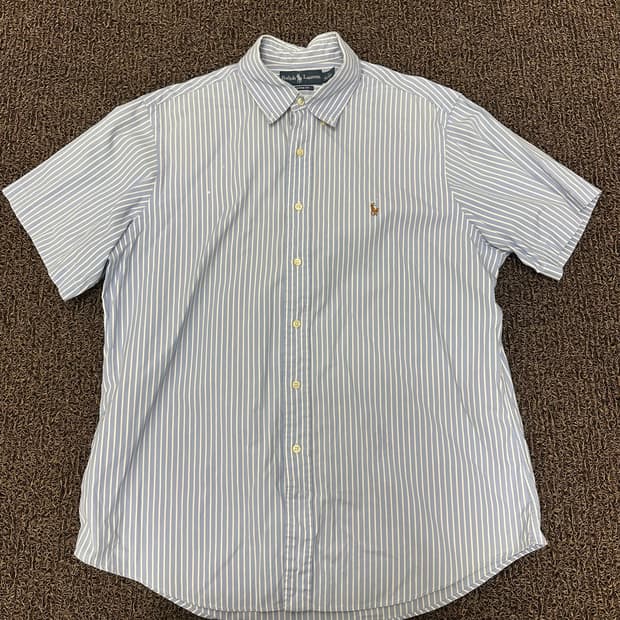 POLO 폴로 랄프로렌 스트라이프 반팔 셔츠 커스텀핏 XL-2XL