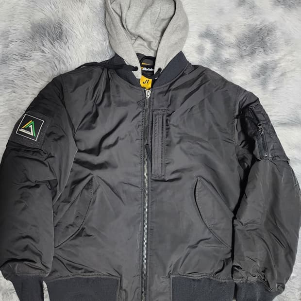 볼디스트 j1  후드 MA-1 블랙 봄버 자켓