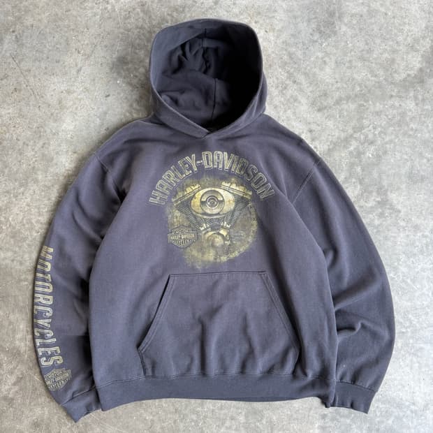 00s Vintage Harley Davison Hoodie