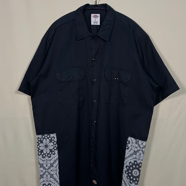 디키즈 레트로 반다나 워크 반팔 셔츠 처분 