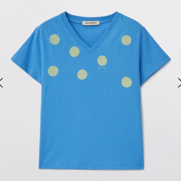 피브스피브스 Dot V-Neck Tee