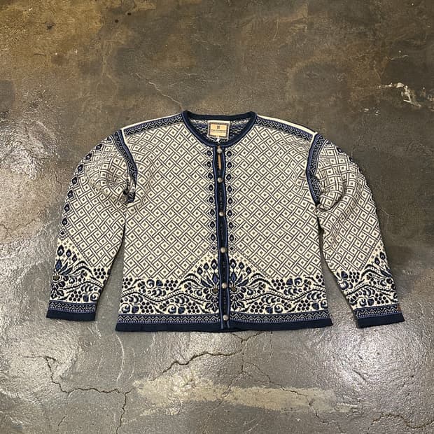 90s 데일 오브 노르웨이 울 패턴 니트XL