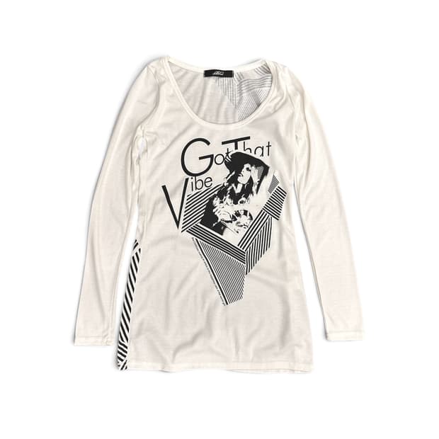 White Portrait Graphic Long Sleeve