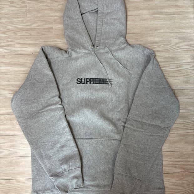 슈프림 모션로고 후드 그레이