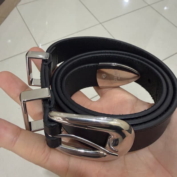 정품 셀린느 카프스킨 벨트 