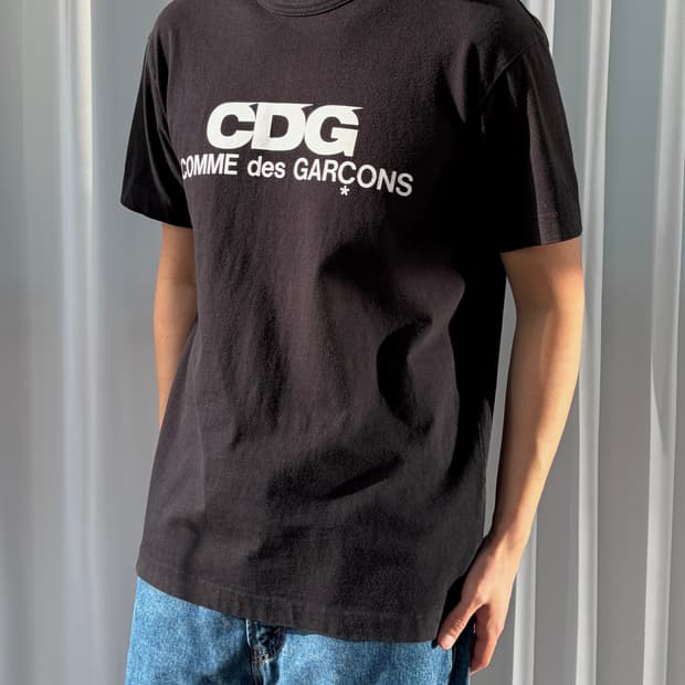 [XL]CDG 꼼데가르송 로고 반팔 티셔츠