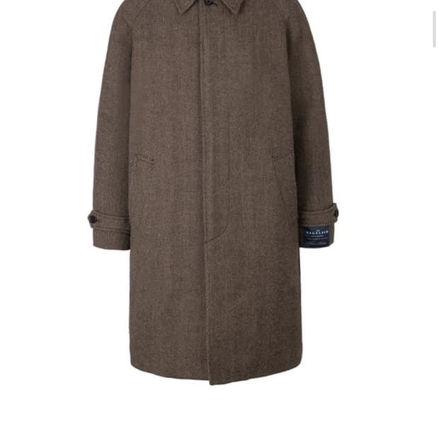 브룩스 브라더스 이태리 안젤리코 울 100% 헤링본 발마칸 코트 