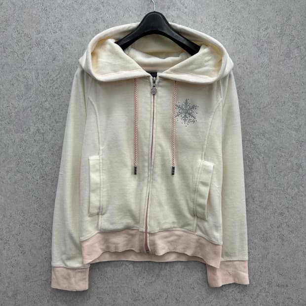 90 갸루 재팬 y2k 여자 테리타올 후드집업