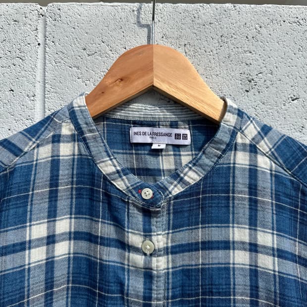 이네스 드 라 프레상쥬 × 유니클로 차이나카라 체크 셔츠