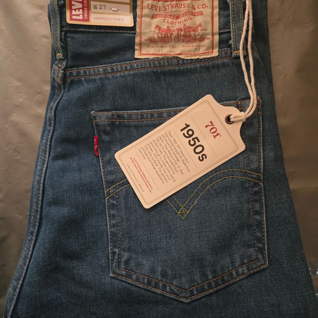 리바이스 LVC 701 셀비지 데님 팬츠