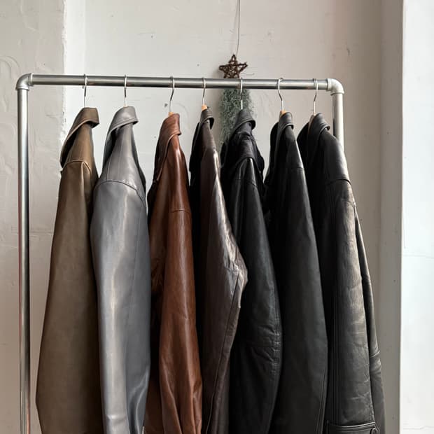 레더 블루종 자켓